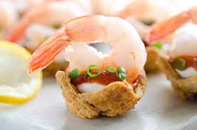 They can be healthy and delicious with these ideas from eatingwell. Light Shrimp Cocktail Bites