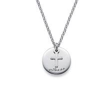 baptism gifts end disc necklace