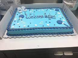 Pin By Elizabeth Maynard On Cakes Baby Shower Cakes For Boys Baby Shower Sheet Cakes Baby Shower Cake Designs