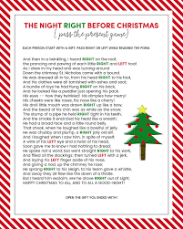 Dec 08, 2007 · 'twas the night before christmas, when all through the house. clement clarke moore. Left Right Christmas Game Free Printable Lil Luna