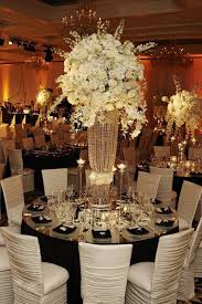 Flower Centerpece White Wedding Theme