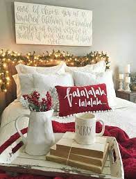 50 Cozy Festive Christmas Bedroom Decorations To Keep Up All Holiday Season Hike N Dip Christmas Decor Diy Christmas Decorations Bedroom Christmas Bedroom