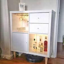 19 Cheerful Ikea Hacks That You Ll Want To Recreate Ikea Bar Kallax Shelving Unit Home Bar Furniture