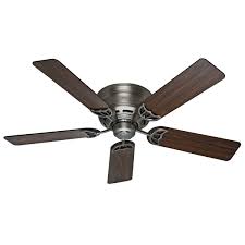 This compact flush mount ceiling fan is ideal for rooms with low ceilings. Hunter 53071 52 Flush Mount Indoor Ceiling Fan Build Com