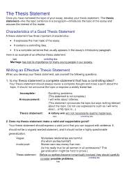 Thesis Statement Examples Thesis Statement Examples Thesis Statement College Essay