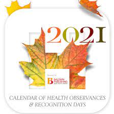 Chris kissell • january 13, 2021 if your new yea. Baldwin Publishing Sponsors 2021 Health Observances Calendar