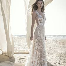 Classic gown with lace and chiffon combo. 35 Illusion Wedding Dresses For Daring Brides
