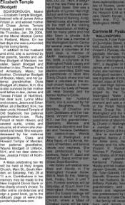 Obituary for Elizabeth Temple Blodgett