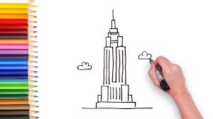 These are the best places for groups seeking fun & games in new york city: Learn To Draw The Empire Building Video For Kids To Learn Drawing Youtube