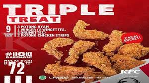 Dengan adanya menu plihan dan paket delivery siap antar dan saji dengan waktu yang tidak terbatas. Promo Kfc Hari Ini 6 Februari 2021 Menu Kfc Triple Treat Di Kfc Terdekat 9 Potong Cuma Rp 70 Ribuan Tribun Pontianak