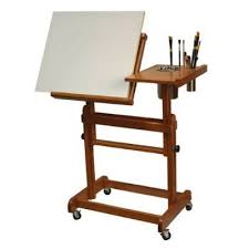 Amazon Com Craftech Huntington Rolling Painting Table Table Easel Furniture Art Studio