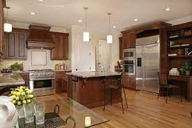While you can use a similar stained hardwood floor color with a light maple hardwood floor with this type of cabinetry would provide a dramatic contrast that won't close in the room. Pin On Kitchen