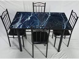 Sysco dining room syscodiningroom !23500,)%3 a b plastic top/glass base 1. T2a Furniture Quo Plex Glass Top 4 Seater Dining Table Set For Home Black Amazon In Furniture