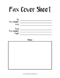 Blank Fax Cover Sheet Template