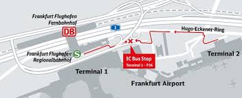 Die billigste ist per bus und kostet 14€. Bushaltestelle Frankfurt M Flughafen Terminal 2 Flughafen Frankfurt Terminal 2 Busbahnhof