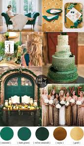 Emerald And Gold Wedding Colour For Vintage Wedding Theme Gold Wedding Colors Vintage Wedding Theme Green Themed Wedding