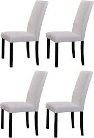 Kings Brand Solid Wood Parson Chair Set Of 4 Chairs White In 2020 Chair Wood Legs Chairs For Sale