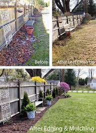 Keeping your koi pond clean can be a challenging project. Before And After Photos Spring Cleaning Yard Backyard Landscaping Designs Backyard Landscaping