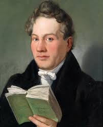 Portrait of the Viennese Writer Christoph Kuffner (1777–1846) with His Book  Hesperidenhain der Romantik