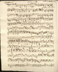 A Manuscript Copy Of Beethoven S Symphony No 1 Part Of Music For The Duke Of Cumberland S Band Beethoven Co Sheet Music Beethoven Music Vintage Sheet Music