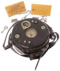 Heavy brass wall plate w/swinging door watchman's station. Watchman S Clock