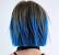 Straight Brown Hair With Blue Tips