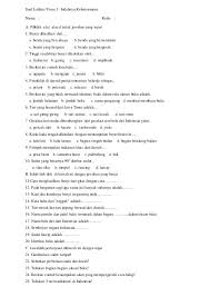 Soal Latihan Tema 1 Indahnya Kebersamaan Nama Kelas A Pilihlah A B C Atau D Untuk Jawaban Yang Tepat 1 Bunyi Di Latihan Nama Berkelas