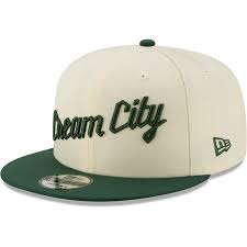 Milwaukee Bucks New Era 2019 20 City Edition On Court 9fifty Snapback Adjustable Hat Cream Green Adjustable Hat Snapback Snapback Hats Men