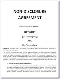It is still important to ensure that an appropriate nda is in place before disclosing your company's confidential info. Non Disclosure Agreement Form Free Download Vincegray2014
