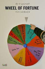 How We Made Wheel Of Fortune From Cardboard Wheel Of Fortune Diy Spinner Wheel Wheel Of Fortune Game