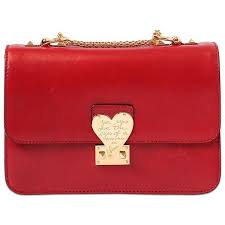 Valentino L Amour Polished Leather Shoulder Bag Leather Shoulder Handbags Shoulder Bag Red Leather Handbags