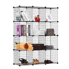 amazon bastuo ワイヤー収納ラック 組み立て式衣類収納ボックス diyワードローブ おしゃれクローゼット 本棚 耐久性 整理棚 6box 3段 ペットフェンス オープンシェルフ ラック オンライン通販 衣類収納ボックス 本棚 ワイヤー収納