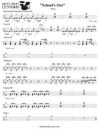 Drum & music schools, local & online lessons. School S Out Alice Cooper Drum Sheet Music Nick S Drum Lessons