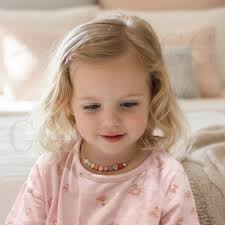 Custom Beaded Name Necklace Kids Jewelry Gift Children Color Beads Necklace  for Girls