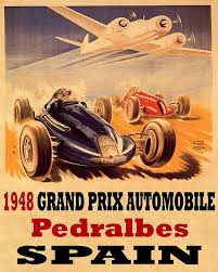 Poster 1948 Grand Prix Automobile Pedralbes Spain Car Race Vintage Repro Free Sh Ebay Vintage Racing Poster Auto Racing Posters Grand Prix Posters