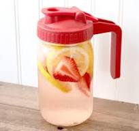 Pour & Store Pitcher Lid with Handle for Mason Jars - Regular Mouth v2 / 3  Pack (Retail Box) / Gray