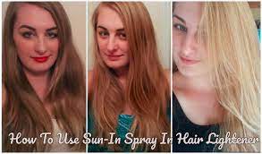 How To Lighten Your Hair Using Sun In Spray Hair Lightener How To Lighten Hair Sun In Hair Lightener Lighten Hair Naturally