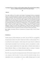 % of total expenditure in secondary public institutions data was reported at 67.814 % in. Doc Sociological Theories Weakness And Strength In Studies Of Parental And School Climate Factors On Student Dropouts In Sokoto Metropolis Nigeria By Awwalu Muhammad Inuwa Phd Academia Edu