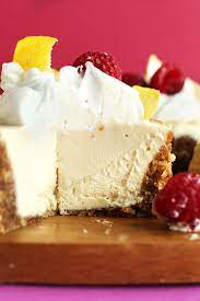 White Chocolate Lemon Cheesecake Minimalist Baker Recipes Recipe Lemon Cheesecake Cheesecake Vegan Sweets
