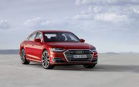 Download Wallpapers Audi A8 4k 2018 Luxury Sedan Red A8 Audi Besthqwallpapers Com Audi A8 Audi S5 Audi S5 Sportback