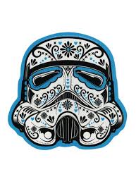 The Stormtrooper Mask Is Given A Day Of The Dead Makeover On This Sticker Star Wars Stickers Star Wars Tattoo Star Wars Sugar Skull