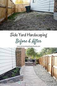Side Yard Hard Scaping Garrison Street Design Studio Backyard Remodel Sloped Backyard Backyard Makeover