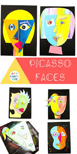 Color one side of the face one color and then chose a different color for the other side. Picasso Faces Easy Art For Kids Arty Crafty Kids