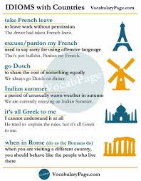Idioms With Countries English Idioms English Vocabulary Words Learn English Vocabulary