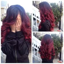 My hair also has black streaks, so its kinda like this, but a bit shorter. Trendy Hair Color Highlights Red And Black Ombre Hair With Extensions Jpg Beauty Haircut Home Of Hairstyle Ideas Inspiration Hair Colours Haircuts Trends