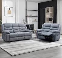 Grey Reclining Sofa Set - SUNSGOODS