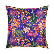 Check spelling or type a new query. Tropical Flowers Silk Cushion Cover 18 Blue