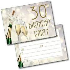 Plan a hollywood 30th birthday party and stop by the price is right to see if there's space in audience. 30th Birthday Party Invitations Age 30 Male Mens Female Womens Pack 20 Invites Ebay