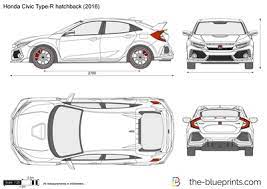 Honda Civic Type R Hatchback Fk8 Vector Drawing Honda Civic Type R Honda Civic Honda