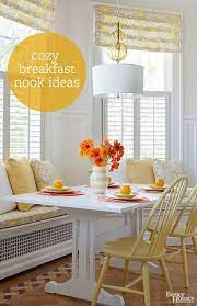 Breakfast Nook Ideas Bay Window Treatments Home Kitchen Window Treatments
